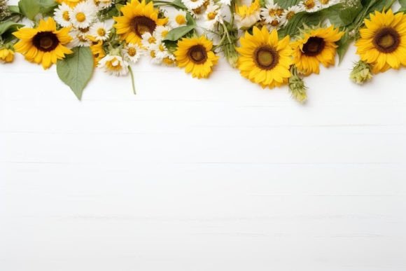 Brighten Your Projects with Decorative Border Sunflower Design