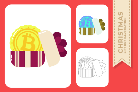 Christmas Bitcoin Decorative Gift Art: Festive Digital Assets