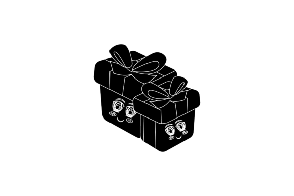 Christmas Decorative Cute Kawaii Black: Bold Festive Charm