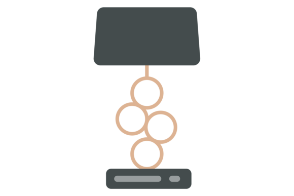 Modern Lamp Color Icon: Decorative Electric Light Design