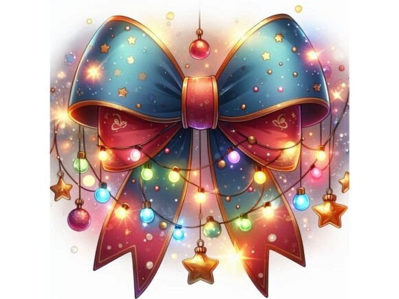 Unwrapping the Charm: Digital Art of a Decorative Bow